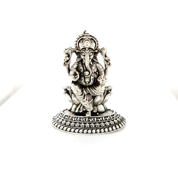 Ganesh-Lakshmi Silver idol