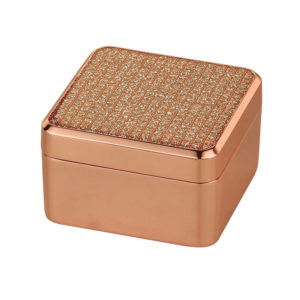 KC Gift – Rose Gold Jewellery Box (Square Shape)