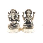 Ganesh-Lakshmi Silver Idol