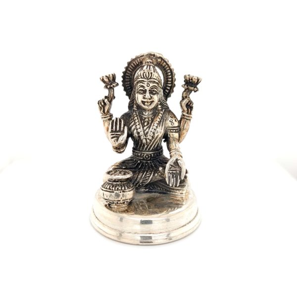Ganesh-Lakshmi Silver Idol