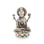 Ganesh-Lakshmi Silver Idol