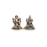 Ganesh-Lakshmi Silver Idol